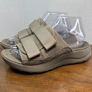 Keen Womens Elle Sport Tan Slide Sandals w/ Velcro Straps, sz 8